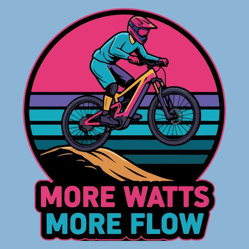 Retro E-MTB Sunset Plus de Watts Plus de Débit