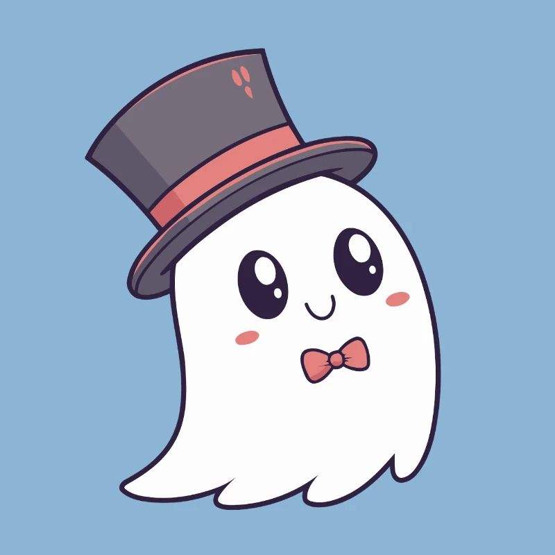 Fancy Ghost Hat and Bow Tie