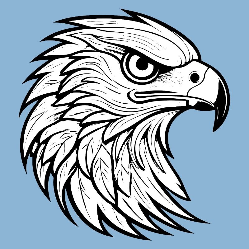 Stylized eagle head design