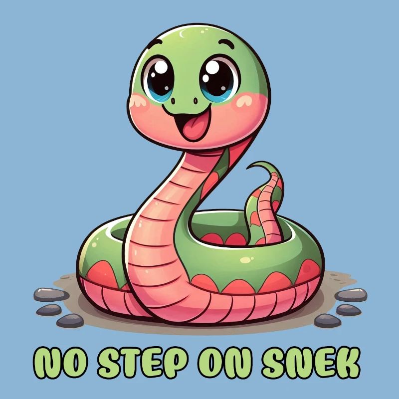 No Step on Snek: Hilarious Warning Sign