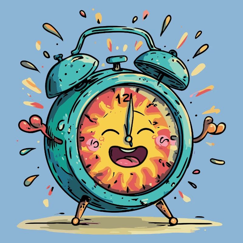 Sun Alarm Clock Celebration Image