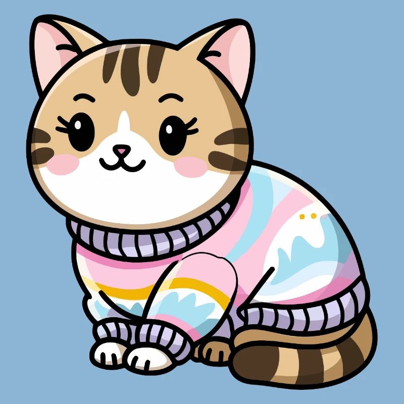 Pull douillet chat