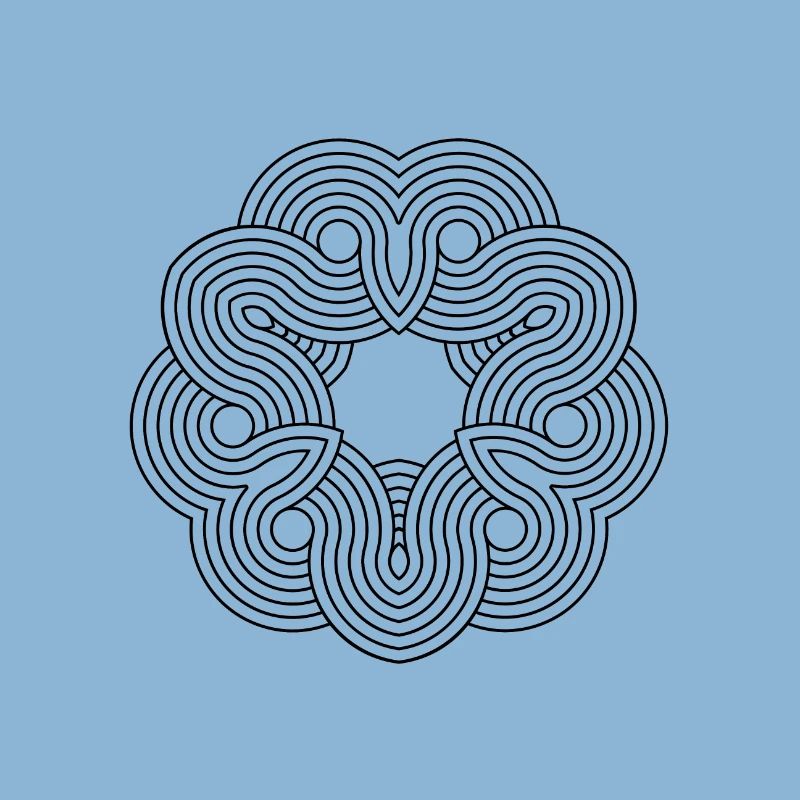 Mandala illusion lines yoga zen pattern gift