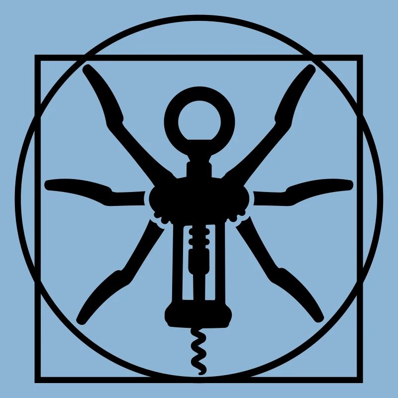 Vitruvian Mann Wein Korkenzieher Leonardo Da Vinci