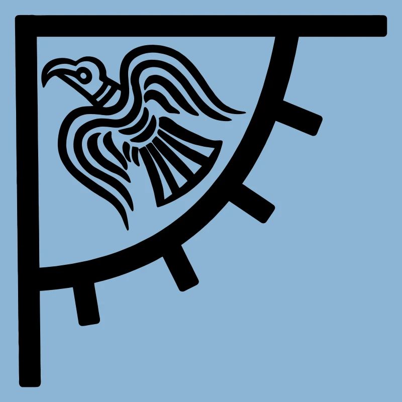 Viking Flag Corner Raven