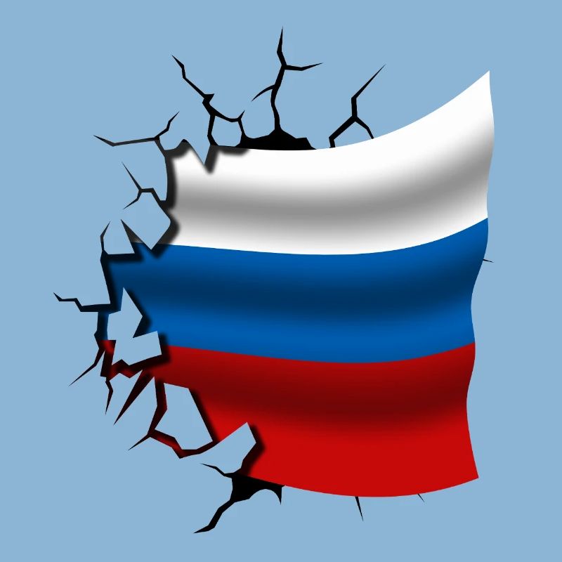 Drapeau de la Russie - Russie - Drapeau Broken Design
