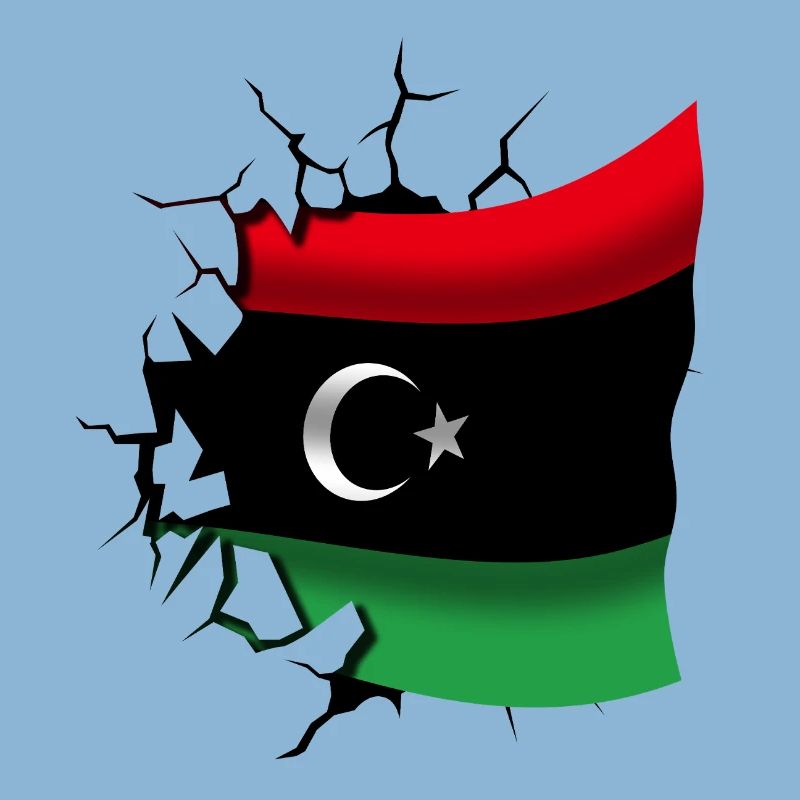 Drapeau de la Libye - Libye - Drapeau Broken Design
