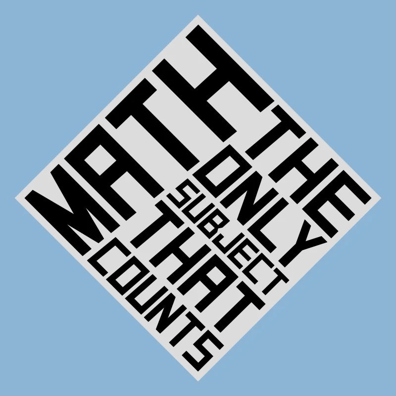 Math The Only Subject That Counts Nerd Mathe Logo