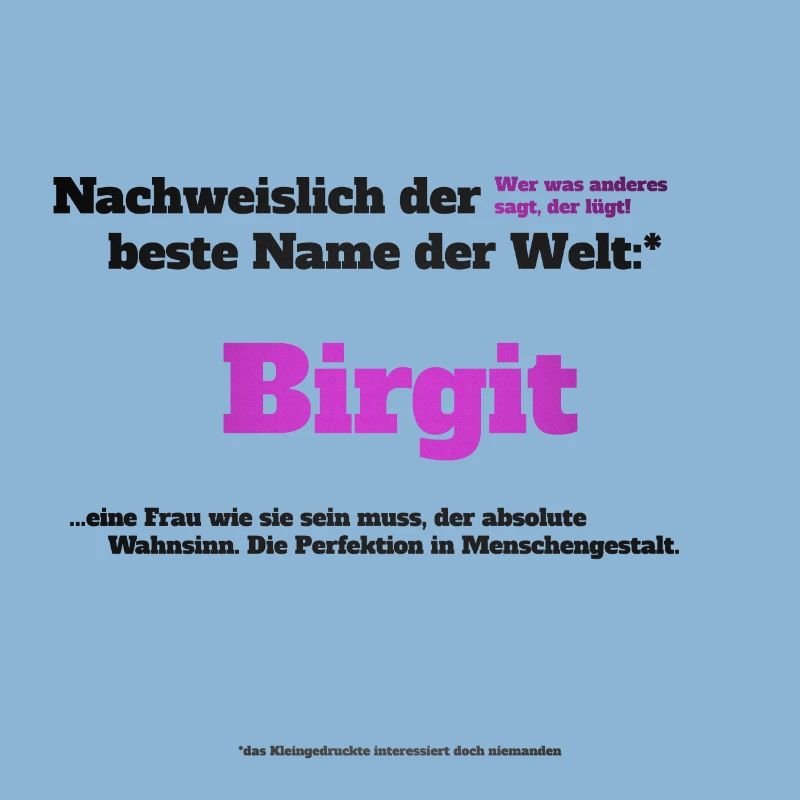 Ich bin Birgit - Birgit als Vorname
