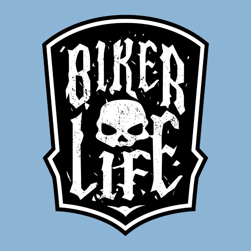 Biker motorcycle motorcycles skull statement
