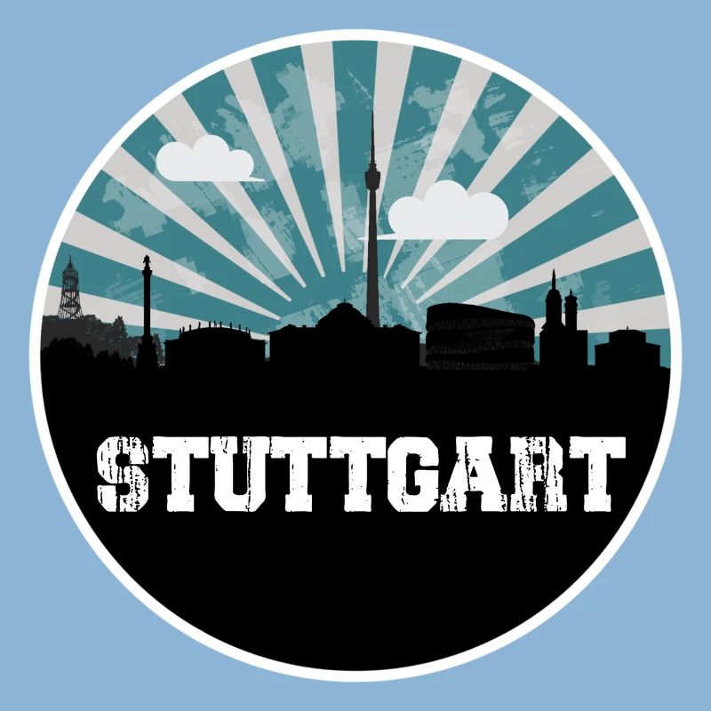Stuttgart Skyline Blue Hour