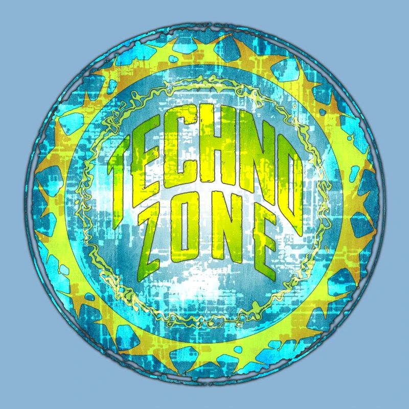 Cyber Techno Design mit Leuchtfarben