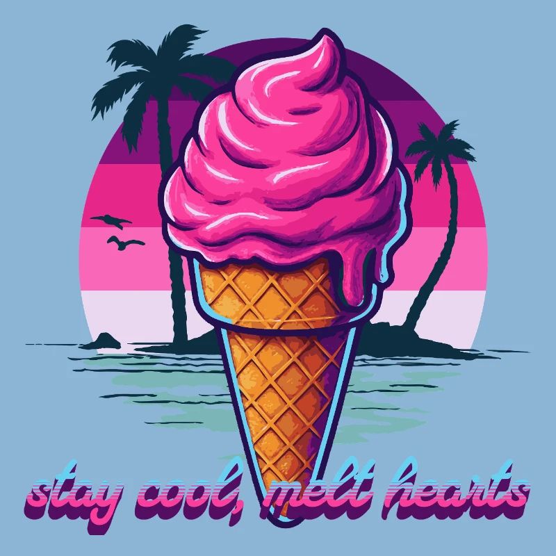 Pink Eiscreme Sunset Design