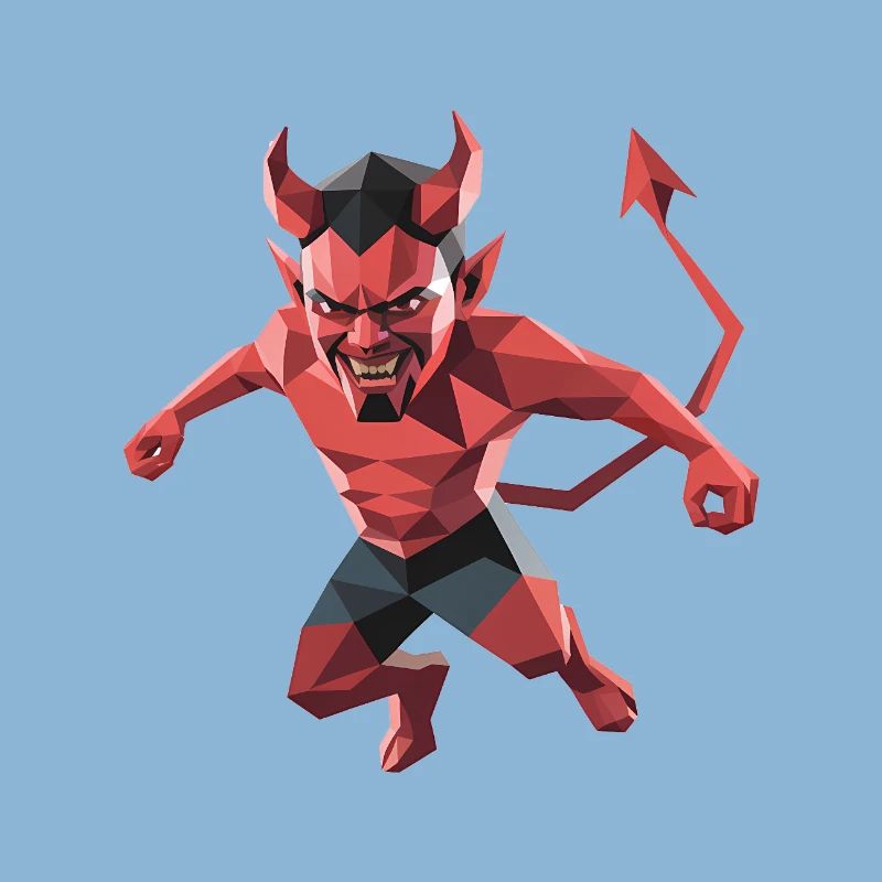 Devil - Cool Low Poly Logo