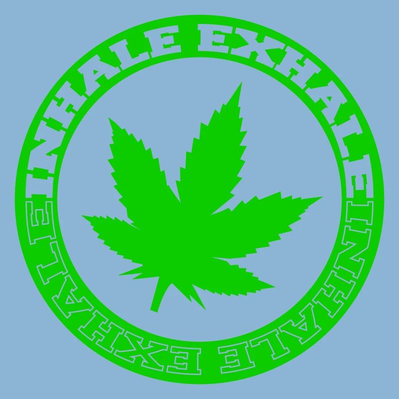 Hemp Leaf Circle Emblem