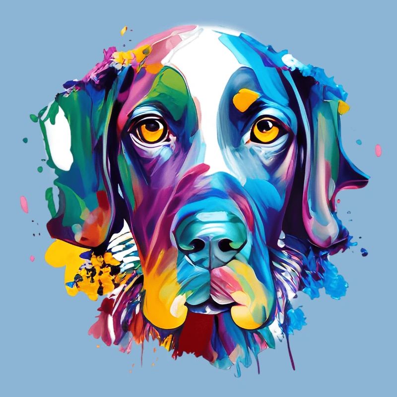 German Shorthaired Pointer GSP Colourful Dog Art