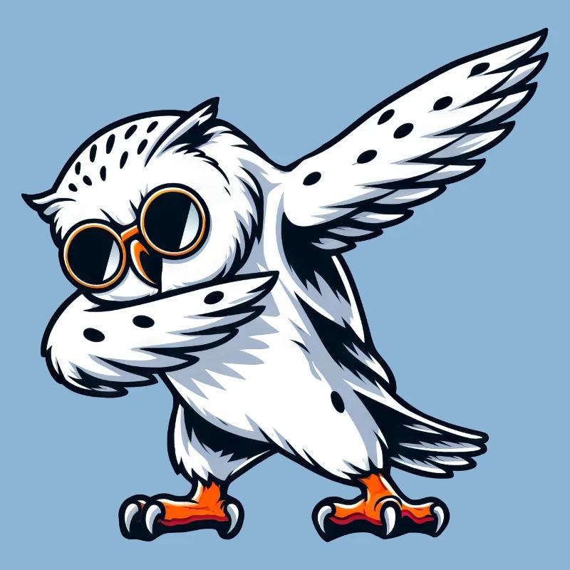 Coole Schneeeule Dabbing Pose