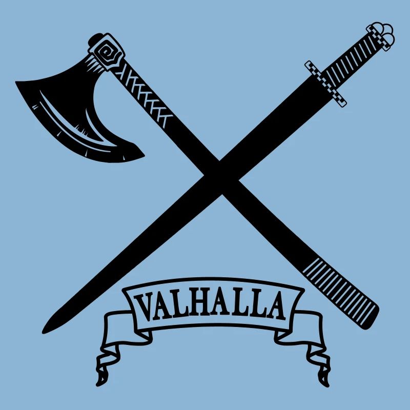 Valhalla avec hache et épée