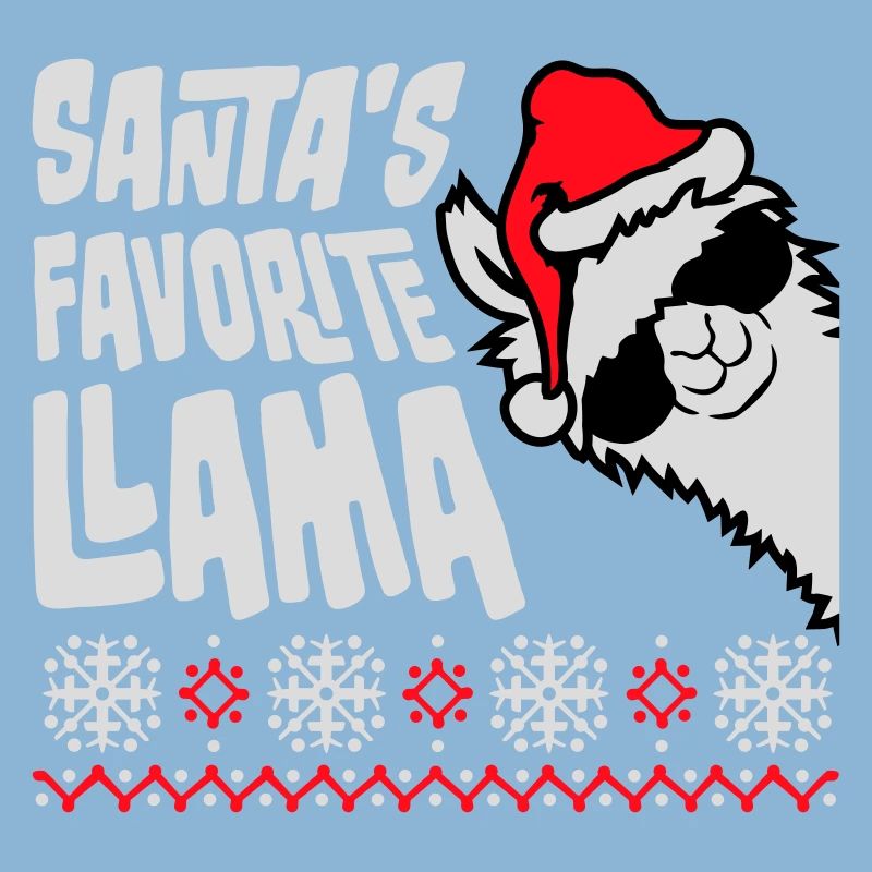 Santa's Favorite Llama Cool Side Sunglasses