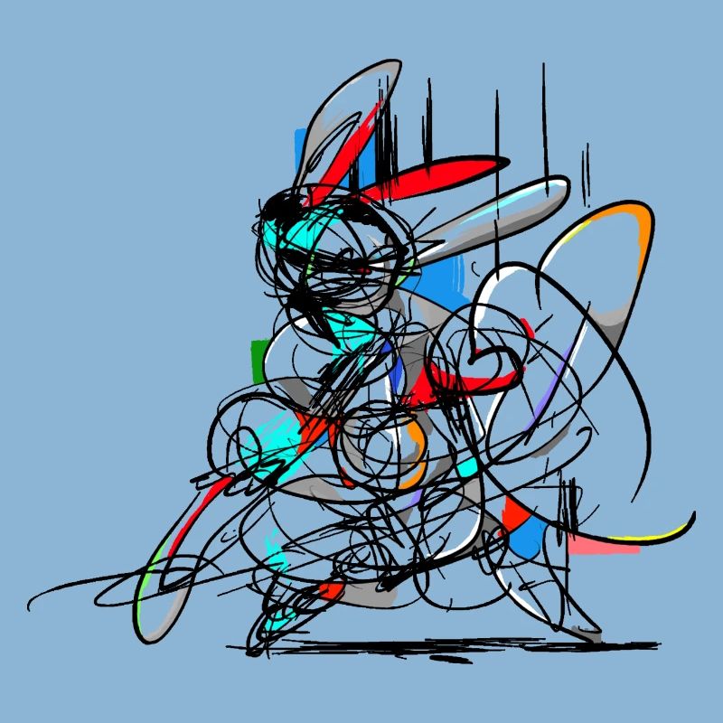 Easter Bunny/ Abstract