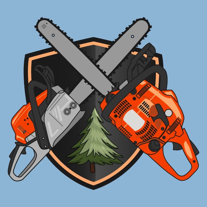 Chainsaws on shield