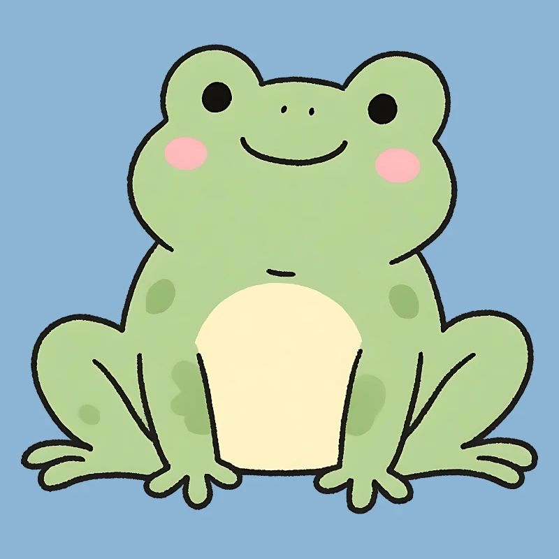 Cuddly Frog Green Charm Toad Frog Design