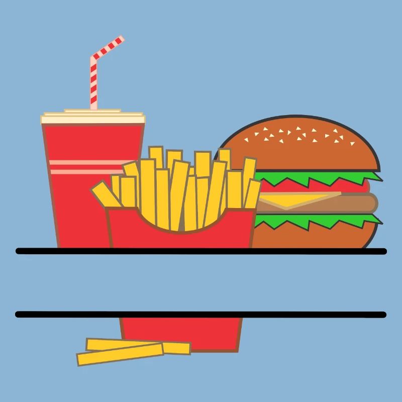 Pommesbuden-Logo oder Restaurant-Emblem