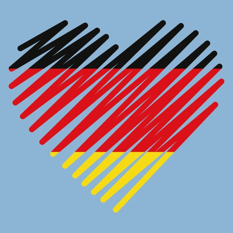 Abstrakte deutsche Flagge Herz Design