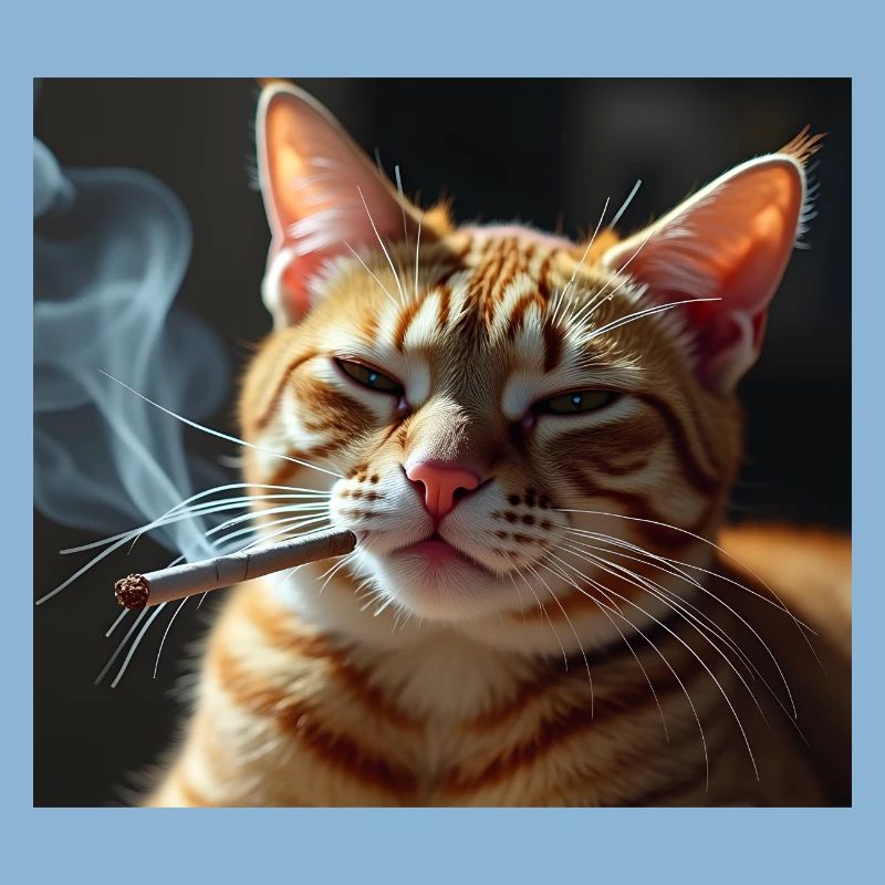 Fumer Chat Génération Z Mème Chat Fumer