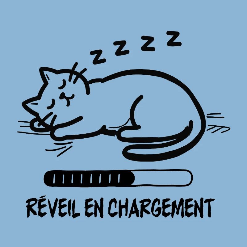 Sleeping cat, alarm clock charging