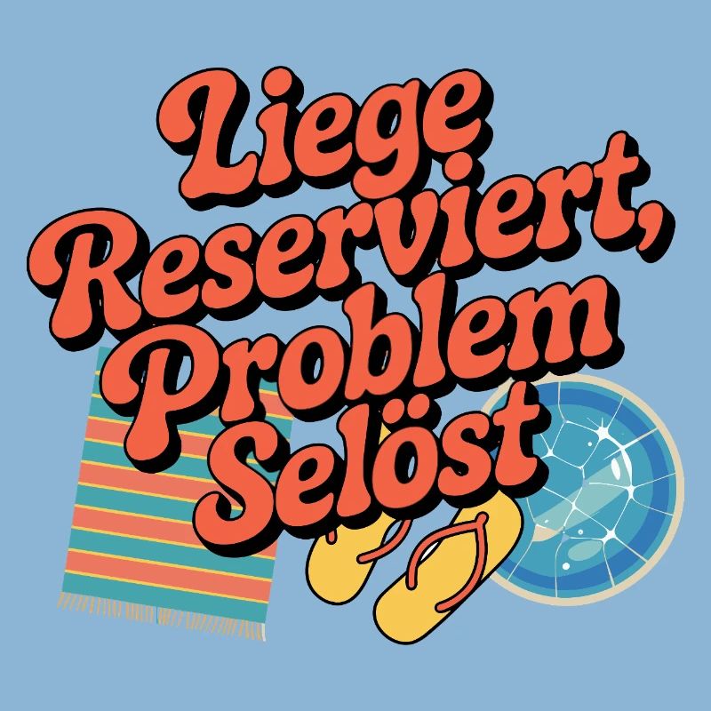 Lounger Reserved Problem solves funny beach