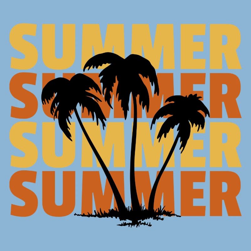 Tropical Summer Palm Tree Pattern