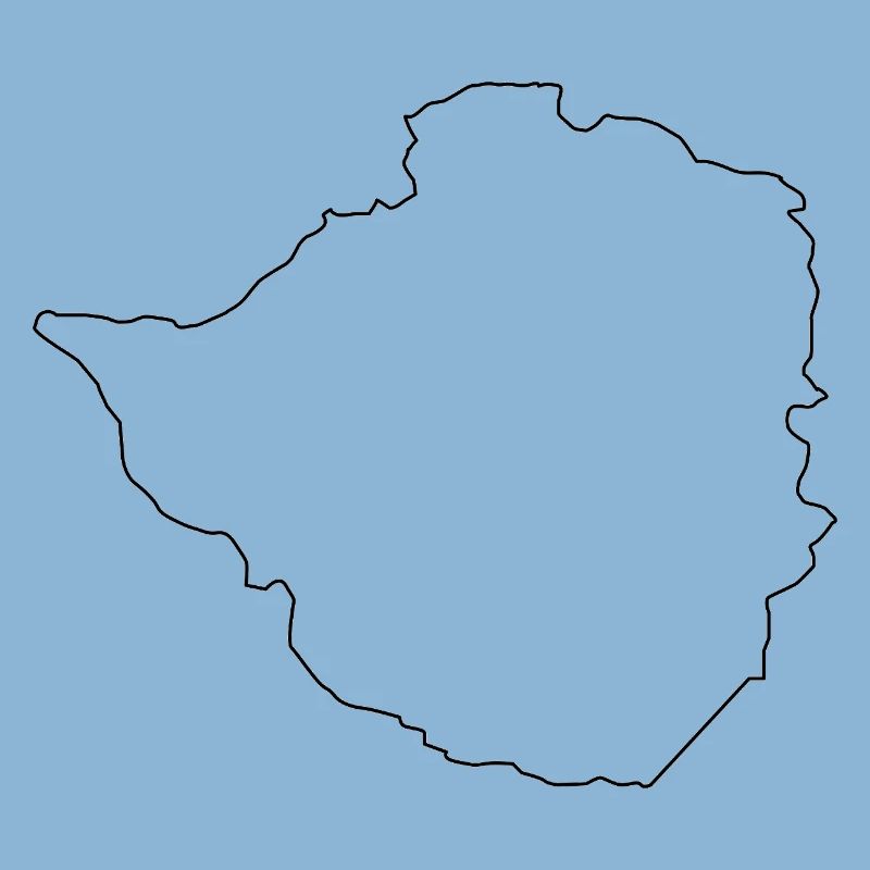 Zimbabwe outline map