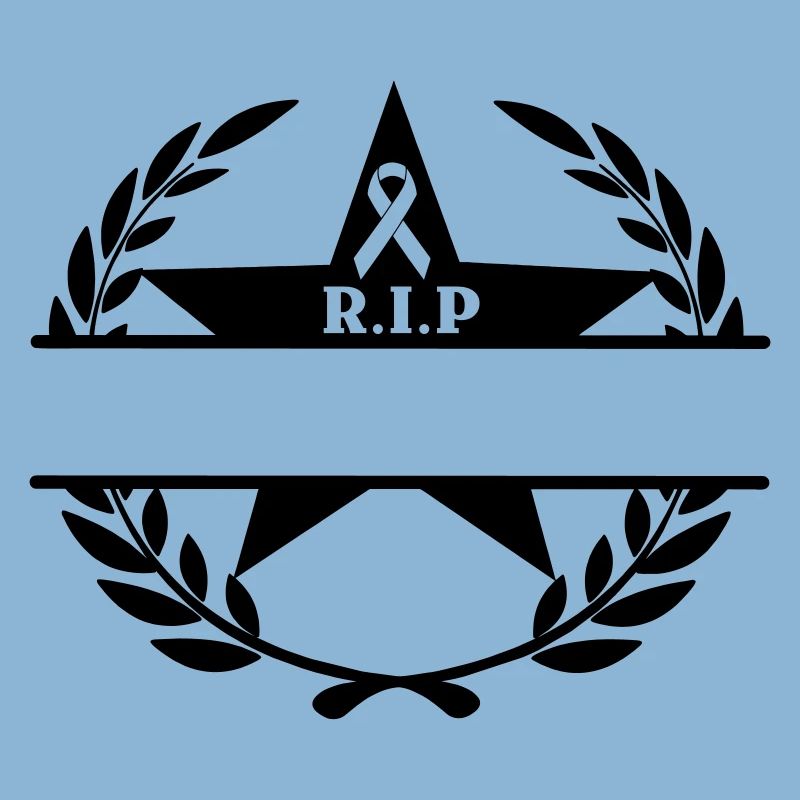 Couronne de laurier étoile et arc RIP
