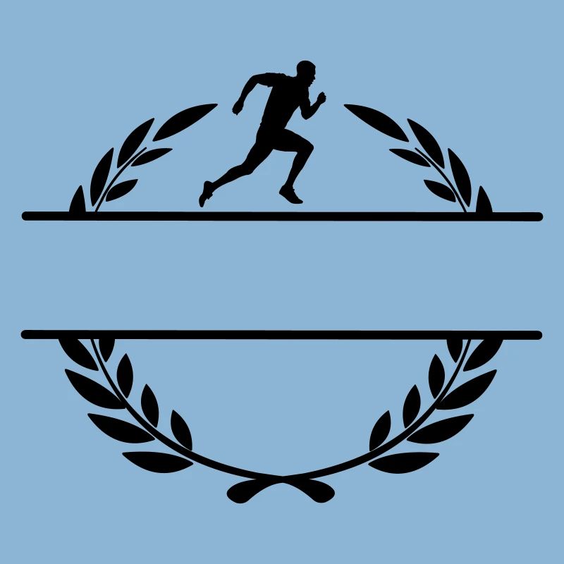 Runner in laurel wreath