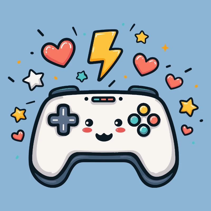 Kawaii Game Controller Sparkling
