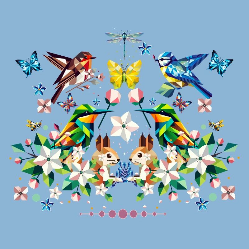 Spring magic as a colourful spring motif