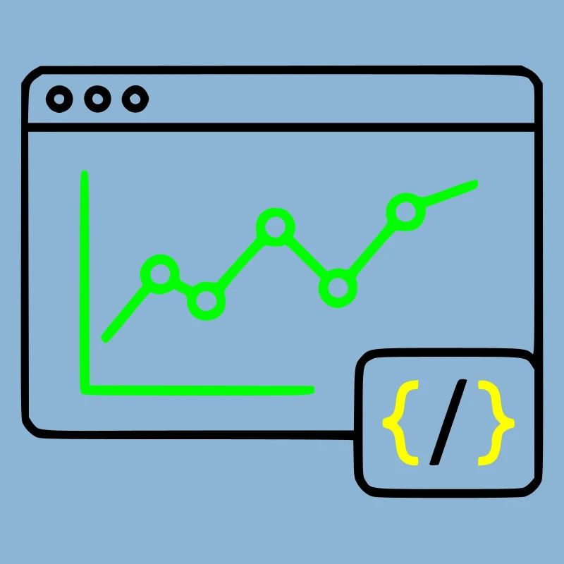 Web Analyse Chart Coding Browser Vektor