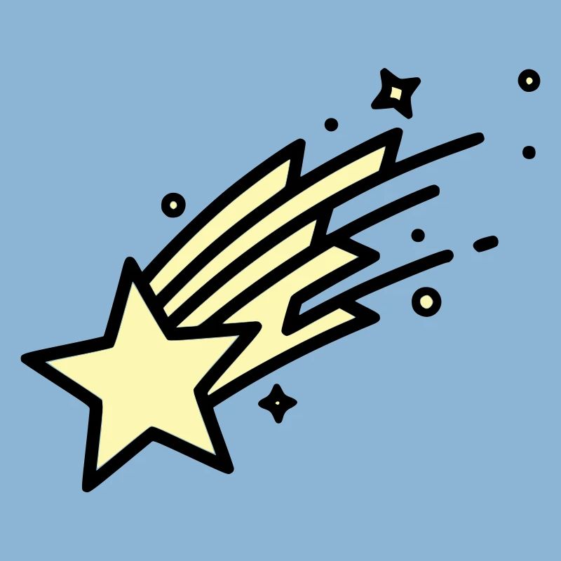 Une bande dessinée Shooting Star Comet