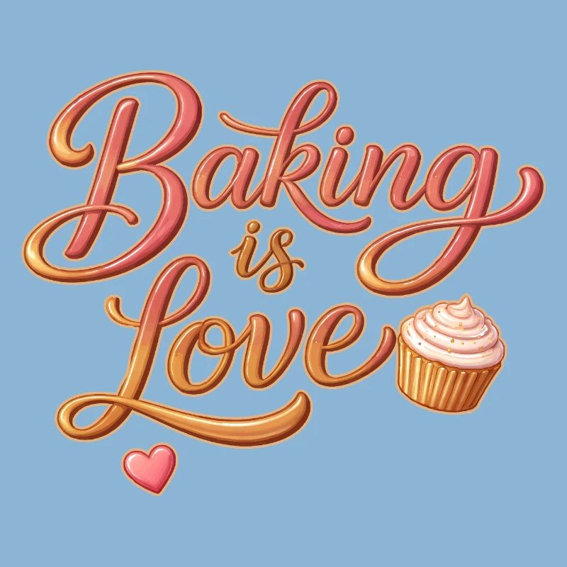 Baking is Love Baking Saying Design
