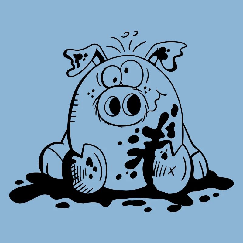 Cochon dans la boue - Cochons - Cadeau