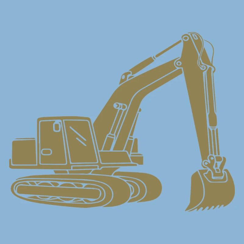Excavator Silhouette Construction Equipment Operator Civil Engineering