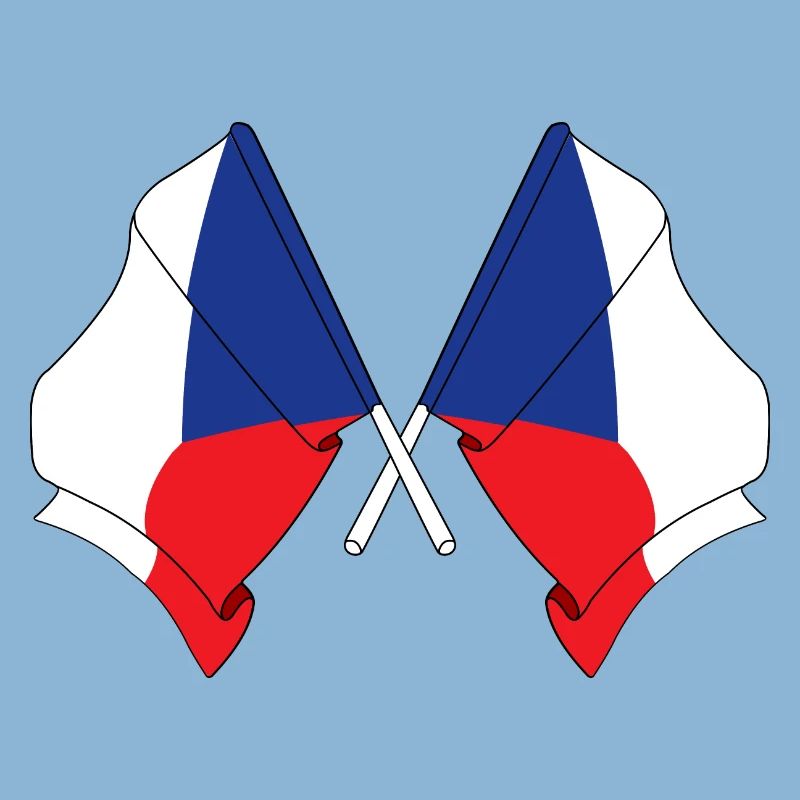 Deux drapeaux République tchèque