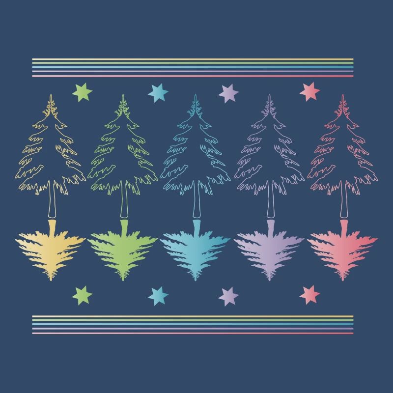 Christbaum, Tannenbaum oder Weihnachtsbaum Umrisse