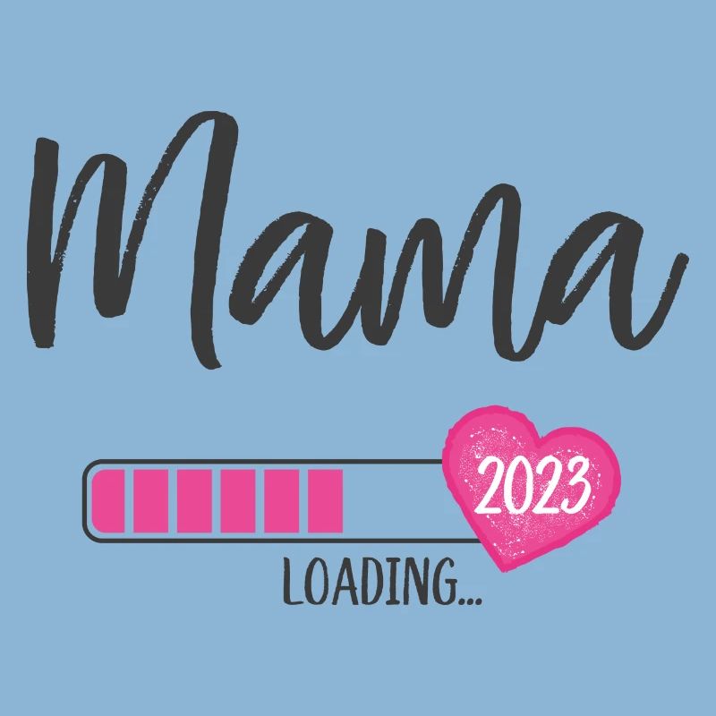 Mama Loading 2023 Herz Mädchen Rosa Werdende Mama