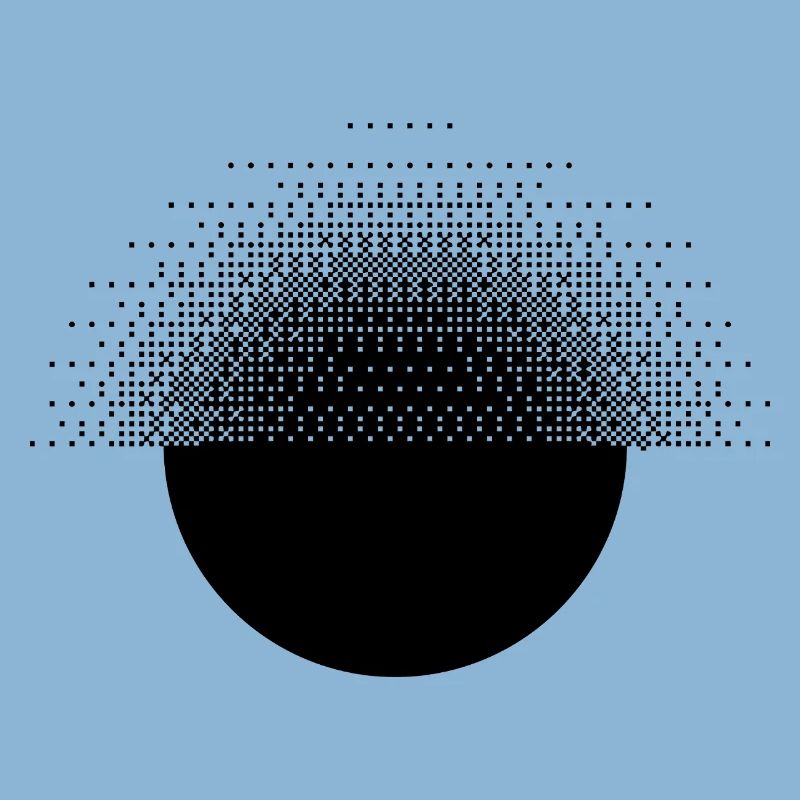 Conception bitmap de sunburst géométrique et pixelisé