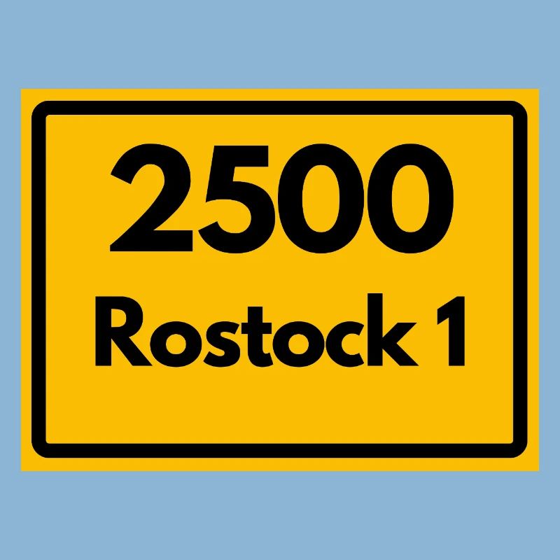 OLD POSTCODE POSTCODE RETRO 2500 ROSTOCK 1 HEIMAT