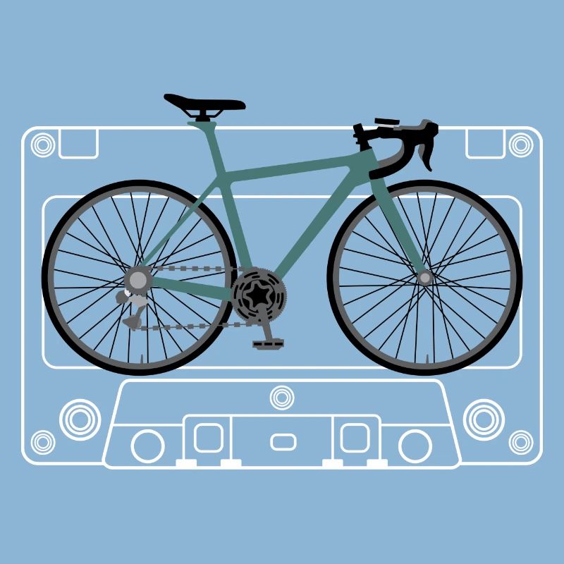 Impression de plan de vélo sarcelle