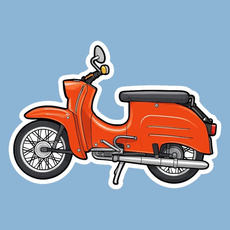 Retro Orange Simson Schwalbe Design