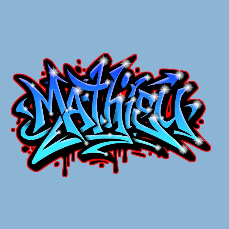 Mathieu Graffiti Neon imprimable sur textile 